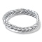 Sparkling Plastic Cord Braided Stretch Bracelets, Light Grey, Inner Diameter: 2-3/8 inch(6.1cm)