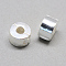 Alloy European Style Clasps, Column, Silver Color Plated, 9x5.5mm, Hole: 3mm