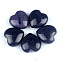 Synthetic Blue Goldstone Healing Stones, Heart Stones, Pocket Palm Stones for Reiki Balancing, 30x30mm