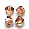 Imitation Austrian Crystal Beads, Grade AAA, K9 Glass, Faceted, Bicone, PeachPuff, 10x9~10mm, Hole: 0.9~1.6mm