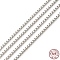 Anti-Tarnish Rhodium Plated 925 Sterling Silver Box Chains, Unwelded, Platinum, Link: 1.2x1x1mm