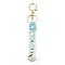 Cloud PVC Rope Keychains, with Zinc Alloy Finding, for Bag Quicksand Bottle Pendant Decoration, Light Blue, 17.5cm