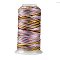 Segment Dyed Round Polyester Sewing Thread, for Hand & Machine Sewing, Tassel Embroidery, Colorful, 12-Ply, 0.8mm, about 300m/roll