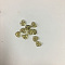 Alloy Rhinestone Cabochons, Valentine's Day Nail Art Decoration Accessories, Cadmium Free & Lead Free, Heart with Number 520, Golden, Crystal, 8.5x9.5x2.5mm