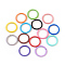 Iron Jump Rings, Open Jump Rings, Mixed Color, 18 Gauge, 10x1mm, Inner Diameter: 8mm