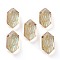 Embossed Glass Rhinestone Pendants, Bicone, Faceted, Paradise Shine, 20x10x5.5mm, Hole: 1.6mm