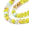 Electroplate Glass Beads Strands EGLA-N002-12H-3