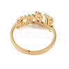 Ion Plating(IP) 304 Stainless Steel Constellation Open Cuff Ring for Women RJEW-C097-01G-11-3