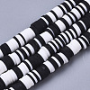 Handmade Polymer Clay Beads Strands CLAY-R089-6mm-086-1