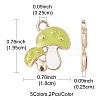 10Pcs 5 Colors Autumn Theme Alloy Enamel Pendants ENAM-YW0002-79-3