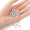 Brass Rhinestone Spacer Beads RB-YW0001-04D-02S-5