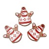 Single Face Christmas Printed Wood Big Pendants WOOD-D025-15-2