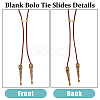 60Pcs Brass Bolo Tie Slide Clasp KK-DC0004-14-5