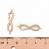 Brass Micro Pave Grade AAA Cubic Zirconia Links ZIRC-O009-09G-NR-4