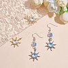 4Pcs 2 Colors Glass Pendants GLAA-SZ0001-91-4