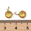 Ion Plating(IP) 304 Stainless Steel Micro Pave Cubic Zirconia Charms STAS-Z094-02G-11-3