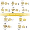 100Pcs 10 Styles Brass Bead Caps KK-CJ0002-08-2