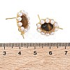 Brass and ABS Plastic Imitation Pearl Stud Earring Findings KK-C172-14A-G-3