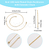 Beebeecraft 6Pcs Brass Cable Chain Necklaces Set for Men Women KK-BBC0009-65-2