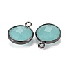 Brass Glass Charms KK-C228-01B-3