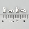 Tarnish Resistant 304 Stainless Steel Fold Over Crimp Cord Ends STAS-M009-01A-3