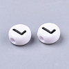 White Opaque Acrylic Beads X-SACR-R249-01M-3