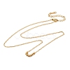 304 Stainless Steel Round Ball Beads Pendant Necklaces for Women NJEW-K255-50G-4