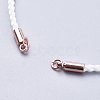 Braided Cotton Cord Bracelet Making MAK-I006-RG-3