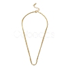 201 Stainless Steel Boston Link Chains Multi Layered Necklaces for Women NJEW-D055-09G-3