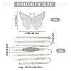1Pc 3D Butterfly Polyester Computerized Embroidery Appliques for Wedding Dress DIY-GF0006-64-2