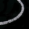Transparent Cube Shaped Crystal Glass Beads Strands GLAA-F012-A03-1