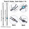 2Pcs 2 Style Imitation Leather Bolo Tie for Men NJEW-GF0001-07-2