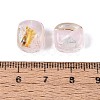 Handmade Gold & Silver Foil Glass Beads FOIL-Q003-01A-4