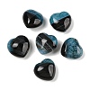 Natural Agate(Dyed & Heated) Heart Palm Stone G-Q021-04B-1