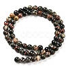 Natural Red Snowflake Obsidian Round Beads Strands G-P503-6MM-06-3
