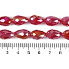 Opaque Solid Color Electroplate Glass Beads Strands LS-EGLA-N013-P4mm-B07-4