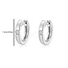 925 Sterling Silver Pave Moissanite Hoop Earrings for Women DZ9023-7