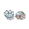 Ion Plating(IP) 304 Stainless Steel Flower Fancy Bead Caps STAS-G085-16MC-3