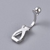 Brass Clip-on Earring Findings. with Loop KK-WH0033-64P-2