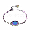 Rainbow Color 304 Stainless Steel Bracelet Making STAS-L248-008M-1