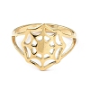Ion Plating(IP) 304 Stainless Steel Spider Web Adjustable Rings for Women RJEW-I097-07G-2