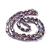Faceted Electroplated Glass Beads Strands GLAA-G092-D02-3
