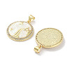 Brass Micro Pave Clear Cubic Zirconia Pendants KK-L213-010G-07-2