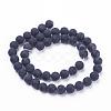 Natural Dyed & Heated Black Striped Agate/Banded Agate Beads Strands G-F520-50-6mm-2
