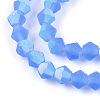 Imitate Austrian Crystal Bicone Frosted Glass Beads Strands EGLA-A039-T4mm-MB07-3