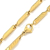 Ion Plating(IP) Golden 201 Stainless Steel Bar Link Necklaces NJEW-K270-10-3