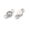 Flat Round Brass Rhinestone Connecter Settings KK-P340-06A-P-2
