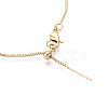 Adjustable Brass Beaded Slider Bracelets for Women BJEW-T022-17G-2