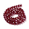 Electroplate Transparent Glass Beads Strands EGLA-A035-T10mm-A07-2
