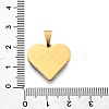 201 Stainless Steel Clay Pendants STAS-R166-02C-G-3
